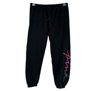 Victorias Secret PINK Shine Classic Sweatpants Rainbow Script Joggers Size M